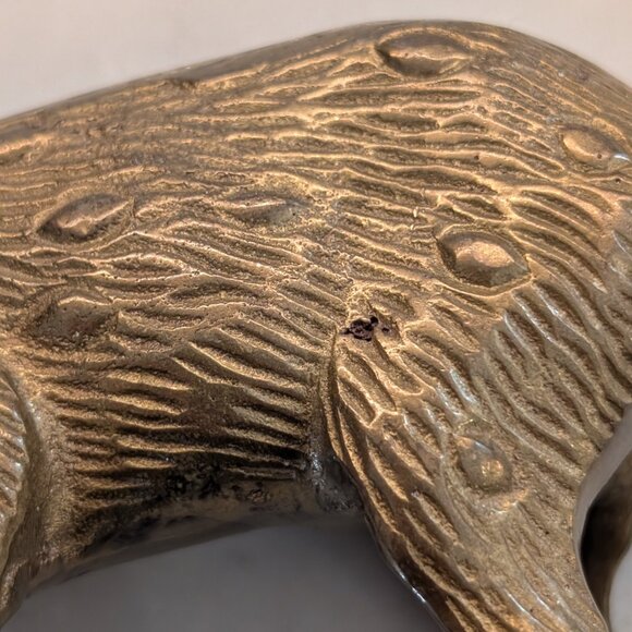 Vintage Brass Deer Figurines - Pair of Does - Picture 4 of 12